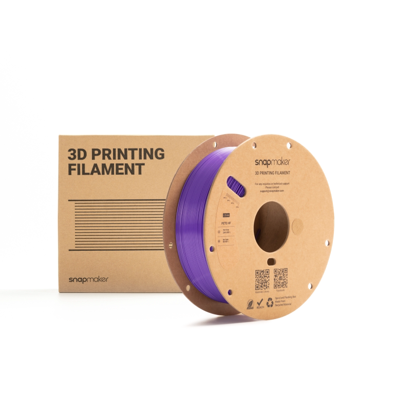 Snapmaker PETG HF ฟิลเมนต์พิมพ์ 3D รุ่นความเร็วสูง พร้อมระบบ RFID 1 กิโลกรัม เหมาะสำหรับ U1 ความเร็วสูง ความเหนียวแน่นสูง ลอกออกง่าย พิมพ์ได้ง่าย