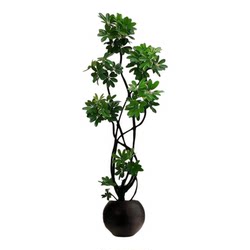 Duckbill Tree Artificial Green Plant with a High-End, Realistic Feel for the Living Room, Large Floor-Standing Flower Pot, High-End Light Luxury Ornament