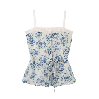 Jejuna fried chicken omni suspender cardigan skirt pleated