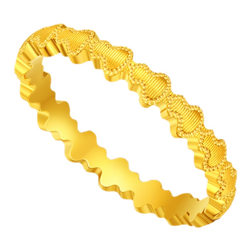 Chao Hongjihong gourd gold ring solid gold ring for women, joint ring, set, tail ring, women's brushed high-end pricing