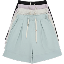 Maternity shorts summer 2024 new style outer wear five-point wide-leg pants summer no support belly drawstring casual pants summer wear