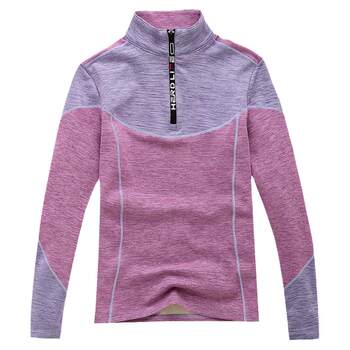 Winter outdoor german velvet quick-drying clothing women's long-sleeved loose elastic breathable running velvet sweatshirt hiking pants suit trendy