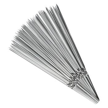 Barbecue utensils stainless steel flat skewers thickened steel skewers barbecue skewers grilled needle mutton skewers iron skewers barbecue skewers