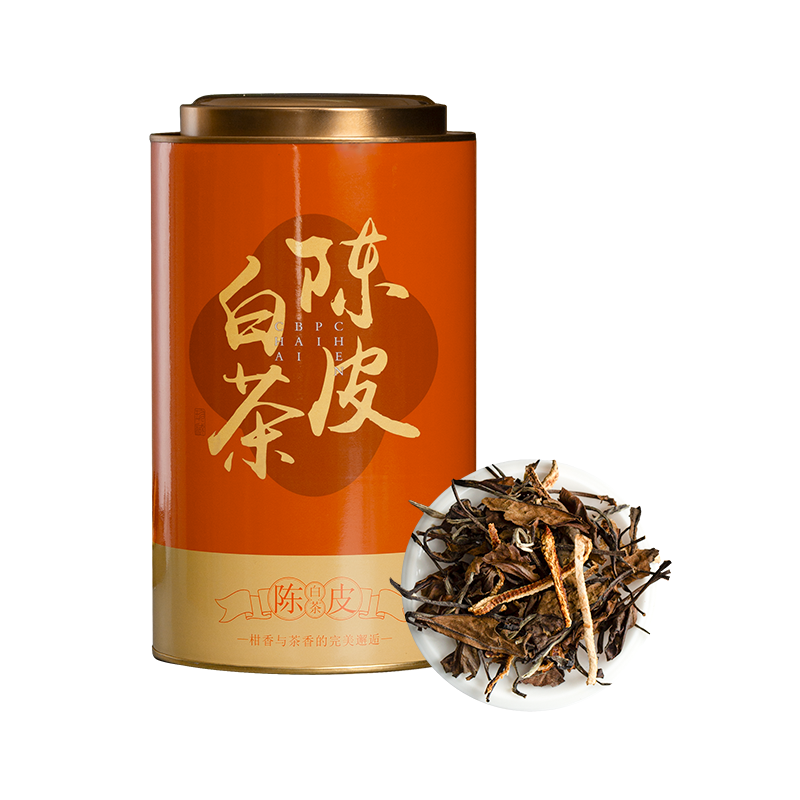 福鼎陳皮白茶罐裝2017年老白茶壽眉500克陳皮白茶-Taobao-Tmall