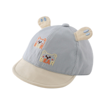 Baby Hats Spring Autumn cute Korean version Pure cotton 0-3-6-12 months Fall Little Moon Age Male Baby Duck Tongue Cap