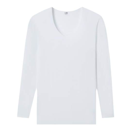 【2件装】三枪莫代尔密棉柔绒无痕V领长袖男衫 男单件商务打底衫