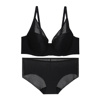 Admiration Underwear Womens Soft Support Skin Smooth Cup Breathable Bra Set for Large Breasts