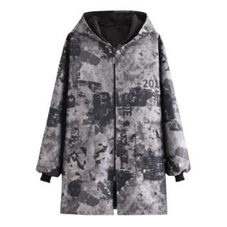 冬季加绒男士围裙连帽罩衣工作服厨房上班保暖耐脏加厚大褂防油污