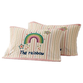 A pair of pure cotton pillow covers for adults, extra large and thick