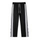 HELIPORT Tarmac Black and White Striped Buttoned Pants