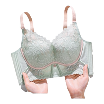 Catman Underwear Womens Summer Thin Style Push-Up Small Breast Revealing Big Upper Support Anti-Sagging Preventing Sagging Secondary Breast Adjustable Lace Bra