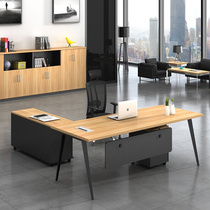 The Mori Boss Table Brief Manager Table Head Desk Presidents desk black steel frame chart Three draws of the new product