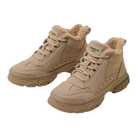 环球保暖雪地靴女款2025新款冬季加绒加厚防滑马丁靴女冬棉鞋短靴