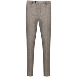 ຊຸດຜູ້ຊາຍ trousers wool ສີນ້ໍາຕານອ່ອນ plaid suit trousers ທຸລະກິດບາດເຈັບແລະ woolen suit trousers ກະທັດຮັດ