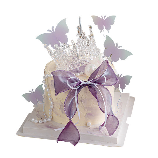 Goddess Crown Cake Decoration Gradient Butterfly Mermaid Yarn