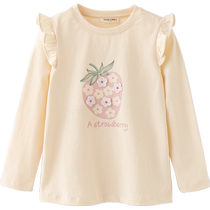 David Bella childrens long-sleeved T-shirt girls 2024 new pure cotton bottoming shirt for big childrens fashionable autumn tops