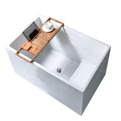 Small-sized bathtub mini Japanese-style deepened free-standing square acrylic adult home stool bath tub