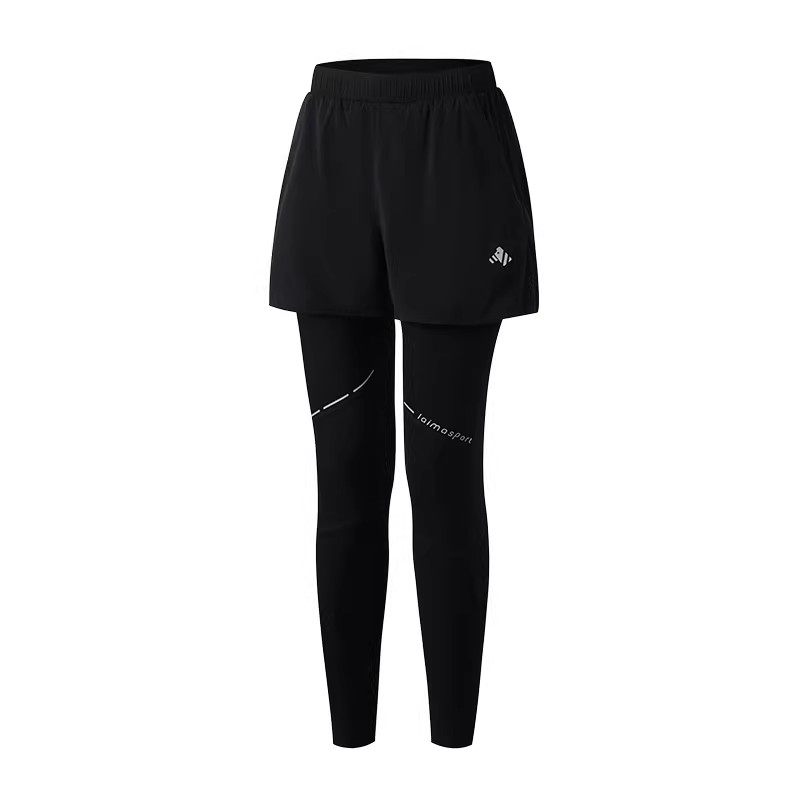 Laima men and women outdoor sports fake two-piece compression pants