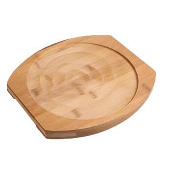 Thickened round wooden board insulation hoof plate saut plate wooden seat cushion place cushion casserole wooden board cushion stone pot base insulation cushion