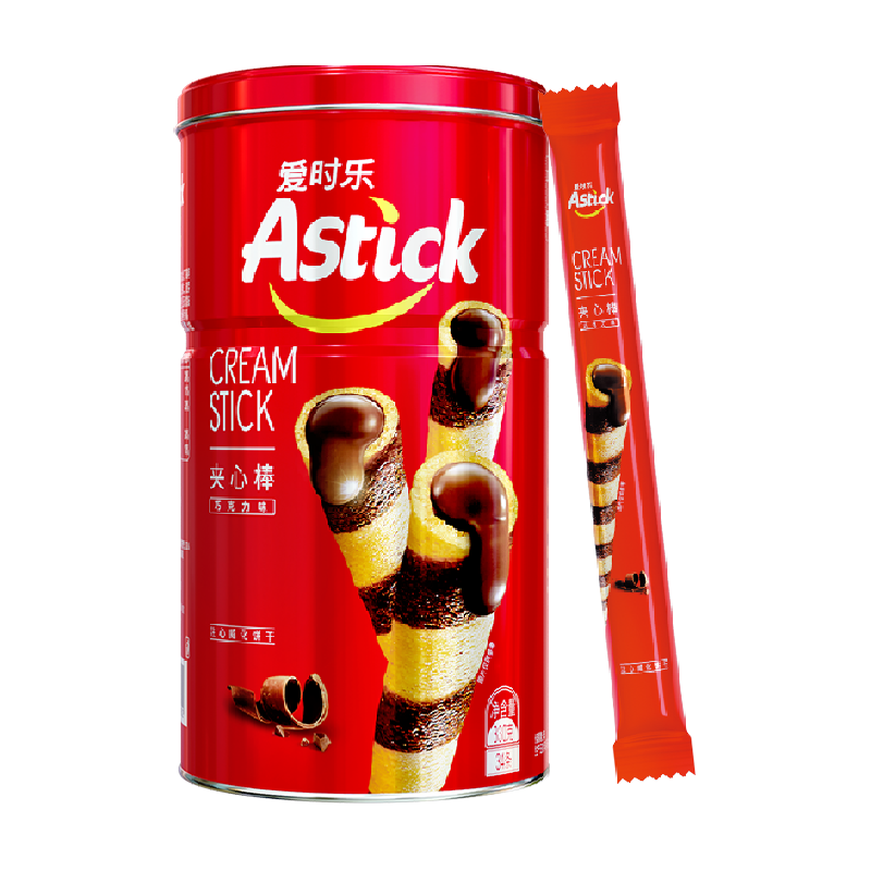 Astick/爱时乐囤货巧克力夹心棒330g蛋卷追剧鸡蛋卷儿童零食-Taobao