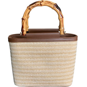 2023 summer new niche messenger bag woven small bag ladies high-grade texture portable straw woven bucket bag for women