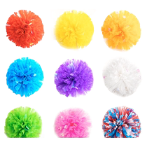 Flower Ball Cheerleader Exercise Hand Holding Flower Dance Student Games Cheerleader Hand Flower Dance Performance Handle Colorful Ball