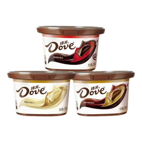 Конфеты Dove шоколадные 234г*3 баночки молочные свадебные