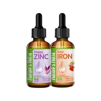 (Self-operated) Laith Newka Infants and Children Iron Supplement Baby Zinc Supplement Baby Chelated Iron Zinc 2 Bottles Combination Pack