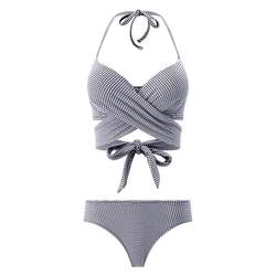 BE Fan De'an Fashion Series Sexy Bikini Swimwear Houndstooth ເຕົ້ານົມຂະຫນາດນ້ອຍ Push Up ເຕົ້ານົມໃຫຍ່ຍົກ Swimsuit ແມ່ຍິງ