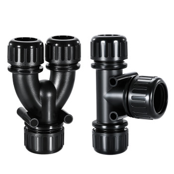 Plastic corrugated nylon waterproof tee joint