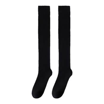 ຖົງຕີນສີດໍາຂອງແມ່ຍິງກາງ-calf socks summer thin long over-the-knee socks Japanese jk calf socks pressureຂາບາງ summer