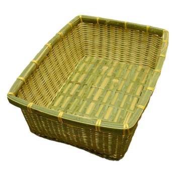 Handmade bamboo basket square storage basket large display basket