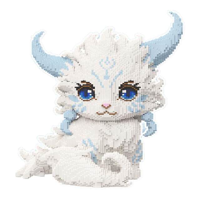 Shanhaijing Baize small particle building blocks three-dimensional