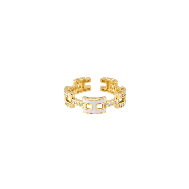 High-end letter ring for women, new niche design