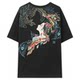 ONIARAI clay stick, blue phoenix and nine-day embroidered robe
