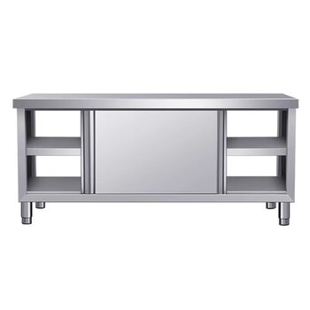 304 overall 3.0 welded extra thick stainless steel sliding door workbench kitchen cabinet kitchen console hotel cupboard