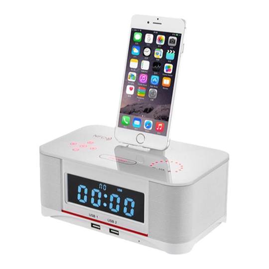 Зарядная база для мобильного телефона iPhone, аудиобудильник, Bluetooth