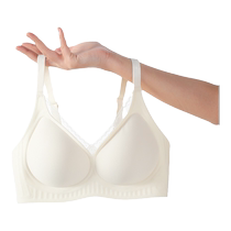 Catman Seamless Underwear Womens Small Breast Gathering Summer Thin Maintenance Mulberry Silk Cup Sexy Mesh Gathering Bra