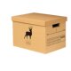 Kraft paper office storage box with lid