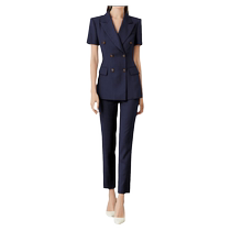 Business suit for women summer fashion short-sleeved suit temperament capable commuting formal wear high-end hotel gold shop work clothes ol