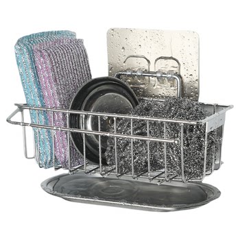 Dishwasher sponge rag storage without punching storage blue