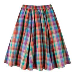 KUUYOO ເດັກນ້ອຍ Princess skirt umbrella skirt plaid skirt girls spring dress 2024 early spring fashion new style