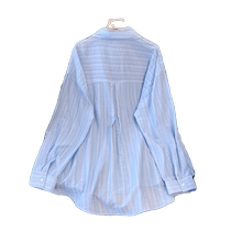 Blue Tencel sunscreen shirt for women summer thin chiffon suspender wear long-sleeved shirt air-conditioning shirt blouse top