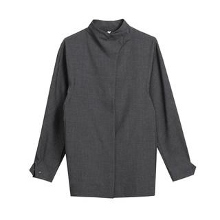 Coln minimalist half-high neck long-sleeved shirt