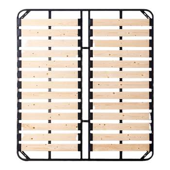 ກອບຕຽງນອນໄດ້ 1.8m thickened bed plank ໄມ້ແຂງ double 1.5m keel steel frame custom bed frame