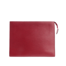 (Self-operated) Second-hand 95 new LV Louis Vuitton red cowhide No. 26 toilet bag series unisex clutch bag