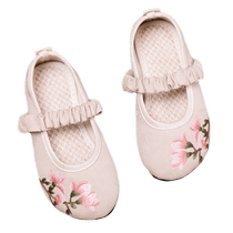 Old Beijing childrens summer cloth shoes ancient style princess shoes Hanfu embroidered shoes girls baby handmade Hanfu shoes soft soles