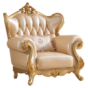 European style luxury large apartment whole house leather sofa