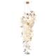 Duplex building large chandelier villa open living room lamp
