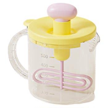 Dopamine Press Filter Egg Beater Manual Multifunctional Egg Mixer Handheld Filter Measuring Cup for Whipping Eggs